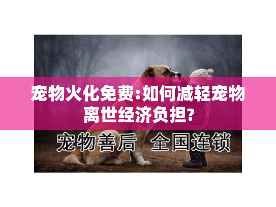 宠物火化免费:如何减轻宠物离世经济负担?
