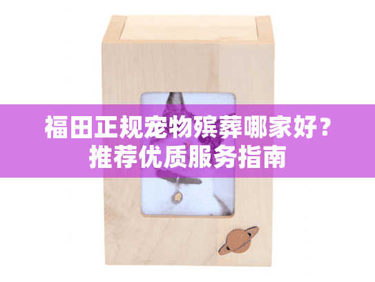 福田正规宠物殡葬哪家好？推荐优质服务指南
