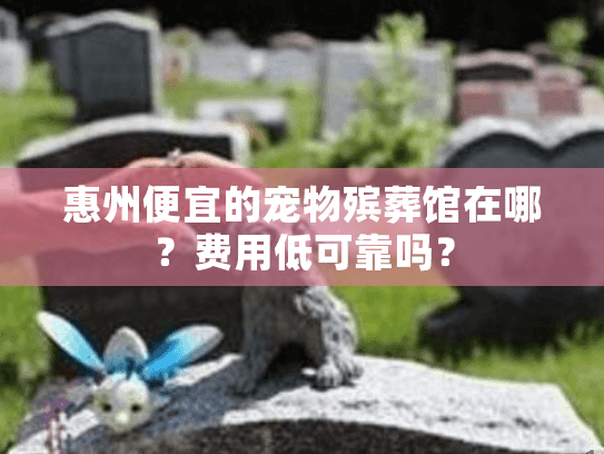 惠州便宜的宠物殡葬馆在哪？费用低可靠吗？
