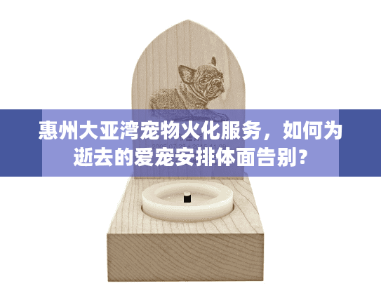 惠州大亚湾宠物火化服务，如何为逝去的爱宠安排体面告别？