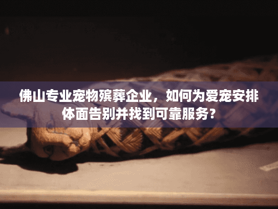 佛山专业宠物殡葬企业，如何为爱宠安排体面告别并找到可靠服务？